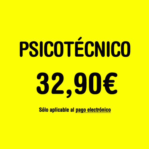 Psicotécnico por 32,90€ en Móstoles